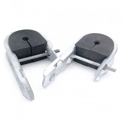 Metal pole clamp bracket for cable installation